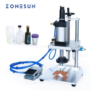 Zonesun ZS-XG70ZC เครื่องกดฝาขวดไวน์ นมผง แบบนิวเมติก