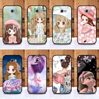 เคส Samsung A7 (2017) ลายการ์ตูนผู้หญิง ขอบนิ่มหลังแข็ง เคสมือถือ เคสโทรศัพท์ Case เคส TPU ขอบนิ่มหลังแข็ง