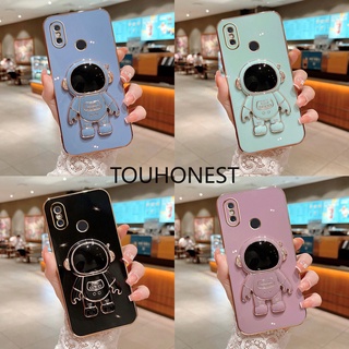 เคส Xiaomi Mi 8 เคส Xiaomi Mi 9 เคส Xiaomi Civi Case Xiaomi 11T Pro Luxury Cute Silicone 3D Astronaut Stand Phone Cover Case หรูหรา น่ารัก ซิลิโคน นักบินอวกาศ ขาตั้ง เคสโทรศัพท์