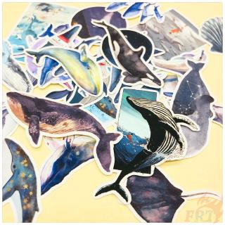 ❉ Blue Whale Diary Scrapbooking Stickers ❉ 28Pcs/Set DIY Decals Stickers for Album Laptop Scrapbooks