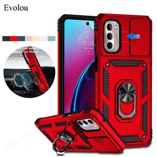 เคสโทรศัพท์มือถือแบบแข็ง ไฮบริด มีสไลด์ป้องกันเลนส์ สําหรับ Motorola Moto G62 G52 G82 G22 G60S G50 G41 G31 One 5G Ace G Stylus 5G 2022