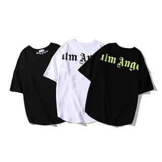 เสื้อยืดแขนสั้นผ้าฝ้ายพิมพ์ลาย palm angels แฟชั่นสไตล์คลาสสิกแบบ unisex