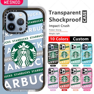 กันกระแทกใสแข็งบางใสแฟชั่น Case เคสโทรศัพท์มือถือ ลาย Starbucks แบนเนอร์กาแฟ สีเขียว สําหรับ IPhone 11 13 Mini 12 Pro Max 15 14 7 8 Plus Xs X Xr Se2020ซิลิโคนนิ่มเคส tpu คุณภาพสูงยี่ห้อใสขอบเรียบโทรศัพท์มือถือฝาปิด Tifyอุปกรณ์เสริมสำหรับ