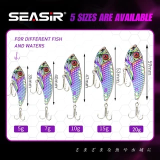 Seasir Magic Dragon เหยื่อตกปลาโลหะ แบบแข็ง 3d หลากสีสัน