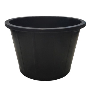 กะละมังกลม 53 ซม. ลายไม้เบอร์1 รุ่น ลม.1 ความจุ 44.5 ลิตร สีดำ สายยาง ที่ฉีดน้ำ Round basin 53 cm. Wood pattern No.1 mod