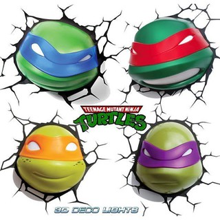 [ล้างสต๊อก] TEENAGE MUTANT NINJA TURTLES 3D LIGHT DECOR FX โคมไฟแต่งห้อง นินจาเต่าครบชุด 4 แบบ แต่งบ้านเก๋ๆ ของแท้ 100%