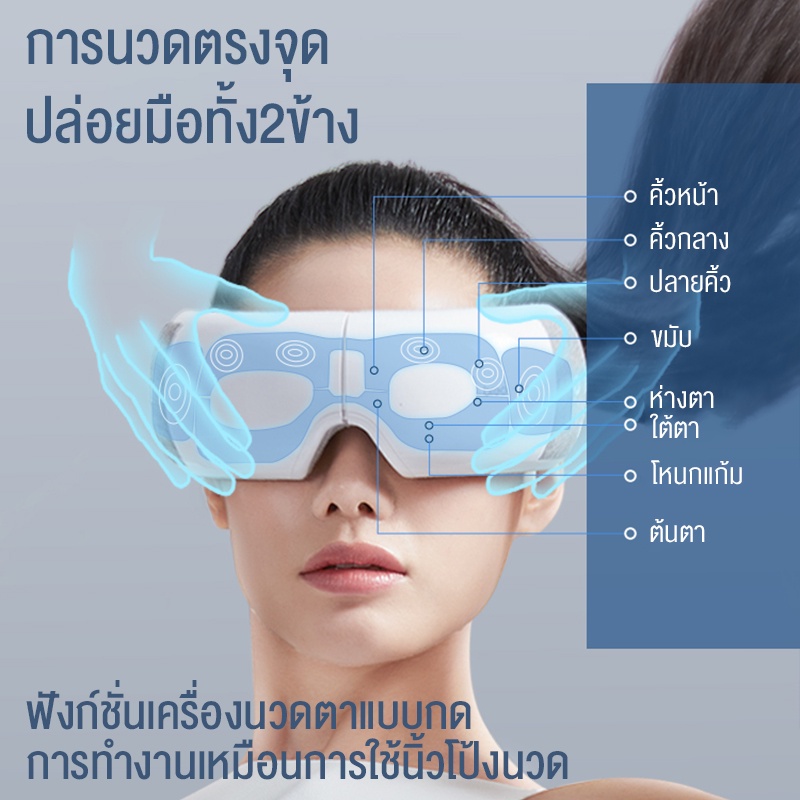 สินค้าใหม่ ฟังเพลง อุปกรณ์ป้องกันดวงตา เครื่องนวดร้อน ทาไอน้ำ เครื่องนวดตาแบบสั่น  | Shopee Thailand
