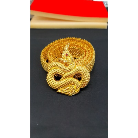 เข็มขัดพญานาคสีทอง ความยาว34นิ้ว
