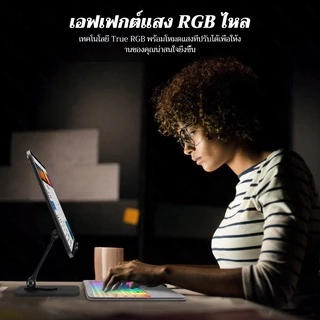 GOOJODOQ Thailand Spot คริสตัลใสคีย์บอร์ด RGB บลูทู ธ พร้อมแป้นพิมพ์อเนกประสงค์ทัชแพดไร้สาย