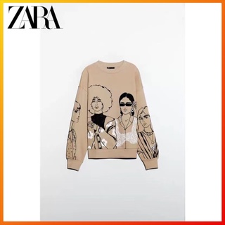 Zara เสื้อกันหนาว พิมพ์ลาย สําหรับเด็กผู้หญิง 00208628710