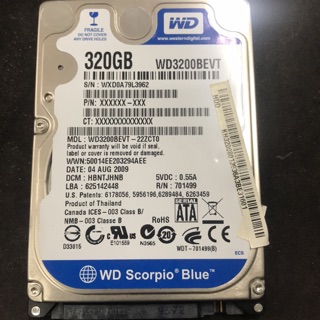 มือ2 ฮาร์ดดิสก์ Notebook 320GB