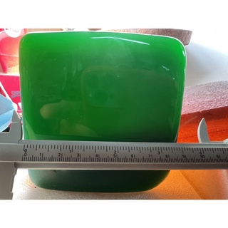 Jade Green 366 gram 4x4 inch Lab made Glass Roughก้อนกระจกเจียได้ทุกชนิด แกะสลักด้วย(ความยาว ความกว้าง 4x4 inch นิ้ว)