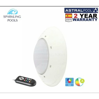 ASTRALPOOL โคมไฟใต้น้ำ Pool Party เปลี่ยนสีได้ PROJECTOR FLAT RGB (SLIM) ฟรี Remote, 12V AC, 15W