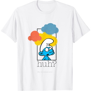 เสื้อยืดโอเวอร์ไซส์เสื้อยืด ลาย Huh Brainy Smurf สําหรับผู้ใหญ่S-3XL