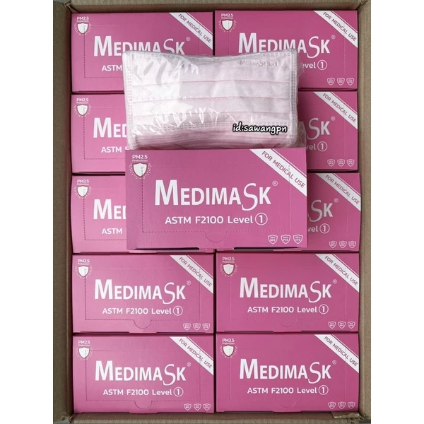 Medimask เมดิแมส หน้ากากอนามัย 3ชั้น 50ชิ้นต่อกล่อง เกรดการแพทย์ ใช้ในโรงพยาบาล พร้อมส่ง thumbnail 7