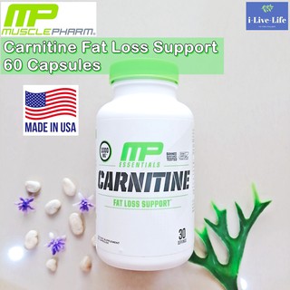 คาร์นิทีน Carnitine Fat Loss Support 60 Capsules - MusclePharm ลดมวลไขมัน เพิ่มมวลกล้ามเนื้อ