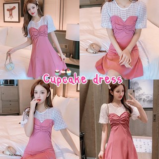 Cubcake mini dress 🧁มินิเดรสสีชมพู