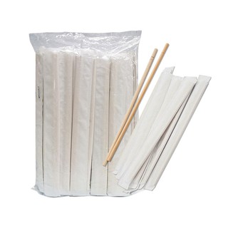 ตะเกียบไม้ไผ่ 22 ซม. ห่อกระดาษ 100 คู่/22 cm bamboo chopsticks, wrapped 100 pairs of paper