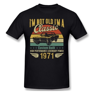 เสื้อยืดผ้าฝ้าย แขนสั้น พิมพ์ลาย Im A Clic 1971 50 Years Old Birthday ของขวัญวันเกิด สไตล์วินเทจ สําหรับผู้ชายสามารถปรั