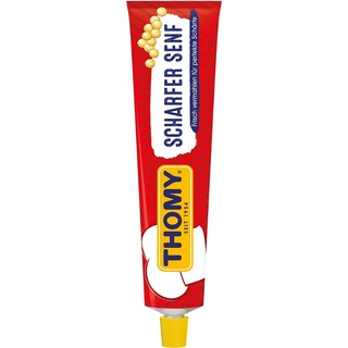 โทมี่ มัสตาร์ด เผ็ดร้อนปานกลาง 200 มิลลิลิตร - Thomy Hot Mustard Scharfer Senf 200ml EXP 31/10/2023