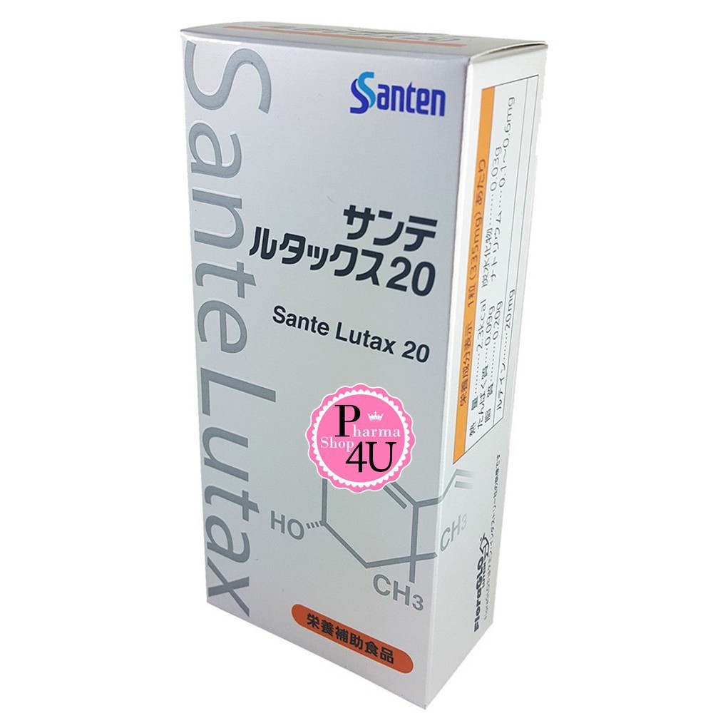 Santen Lutax20 ลูทีน บำรุงสายตา 30 แคปซูล 1 กล่อง