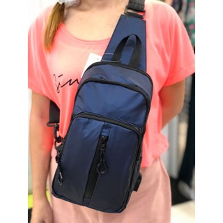 [แจกโค้ด Shopee : HIT150MAY] กระเป๋าคาดอก ชายและหญิง  สะพายข้าง กันหน่อยจ้า  วัสดุ Nylon+Polyester คุณภาพดี กันน้ำ