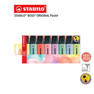 [Official Store] STABILO สตาบิโล Boss Original Pastel (70/8-3) ปากกาไฮไลท์ ปากกาเน้นข้อความ สีพาสเทล 8 สีสีละ 1 ด้าม