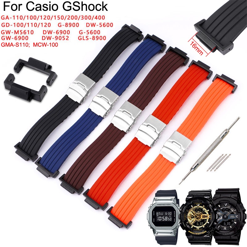 สายนาฬิกาข้อมือซิลิโคน สําหรับ Casio G-Shock GA2100 110 MCW GD-100 G5600 DW GW-6900 GLS8900 GMAS110