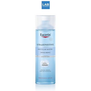 Eucerin UltraSENSITIVE (Hyaluron) Micellar Water 200 - 400 ml. -  ไมเซลล่าวอเตอร์ เช็ดล้างเครื่องสำอาง ผิวแพ้ง่าย