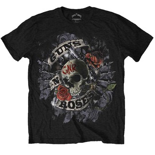 เสื้อยืดชายลาย guns n rose firepower สีดํา