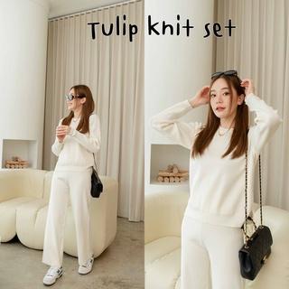 Tulip knit set / ชุดเซตไหมพรม ผ้าดีมากๆ ใส่สบายค่ะ