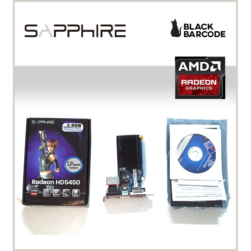 Sapphire Radeon HD5450 1G DDR3 PCI-E HDMI/DVI-I/VGA ราคาประหยัด