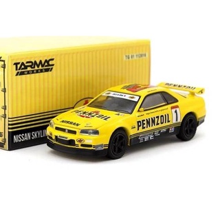 Tarmac Works x Greenlight 1/64 : TG-51132 : Nissan Skyline GT-R (R34) Pennzoil