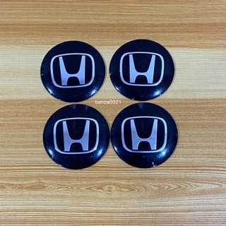 โลโก้* HONDA โลโก้ฝาครอบล้อ รถ โลโก้ติดดุมล้อ ขนาด : เส้นผ่าศูนย์กลาง 60 mm    (ราคาต่อชุด มี 4 ชิ้น