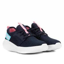 Skechers ORIGINAL GoRun Fast School Girls Blue Pink Cute Cute Slip-on and strap