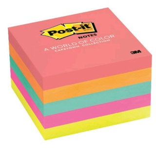 Post it note 3M No.654 ขนาด 3 x 3 นิ้ว กระดาษโน้ต โพสท์-อิท 5สี (500 แผ่น)