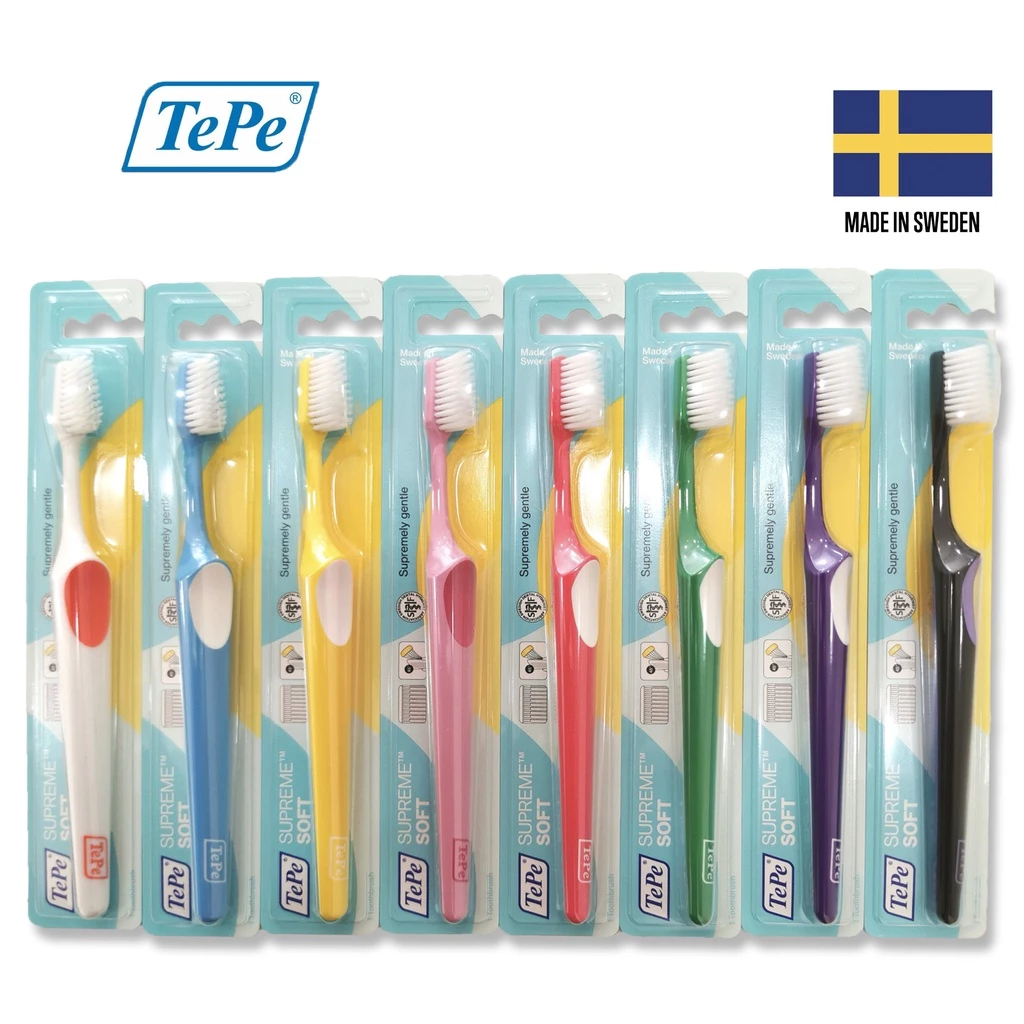 แปรงสีฟัน Tepe made in Sweden แถมแปรงซอกฟัน