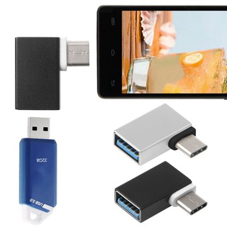 อะแดปเตอร์แปลง Wili 90 Degree Type C To Usb 3 . 0 Female Data Otg สําหรับ Macbook โทรศัพท์ Android