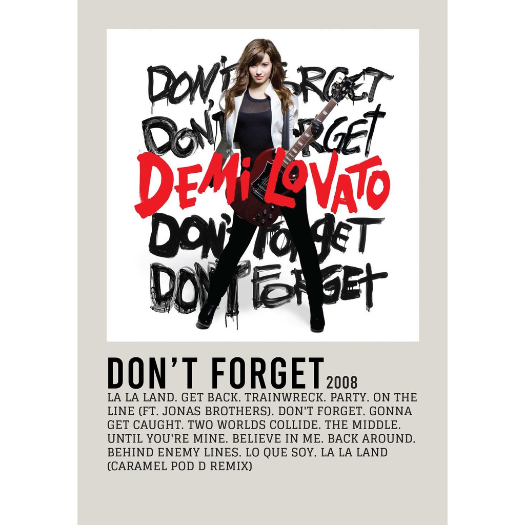 อัลบั้มปกโปสเตอร์ Dont Forget โดย Demi Lovato