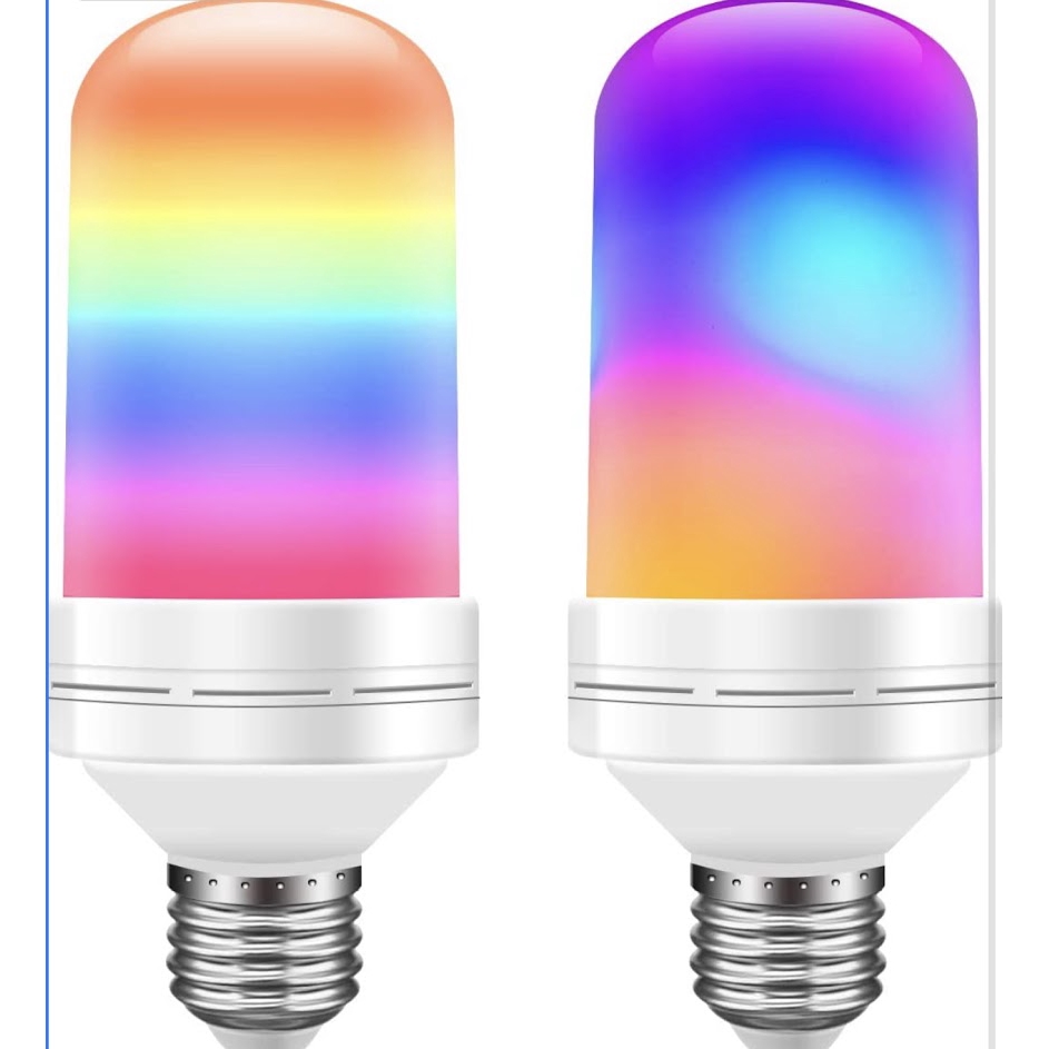 พร้อมส่ง โคมไฟ RGB 3 Mode LED Flame Effect Light Bulb for Christmas Indoor/Outdoor Hotel Bars Home R