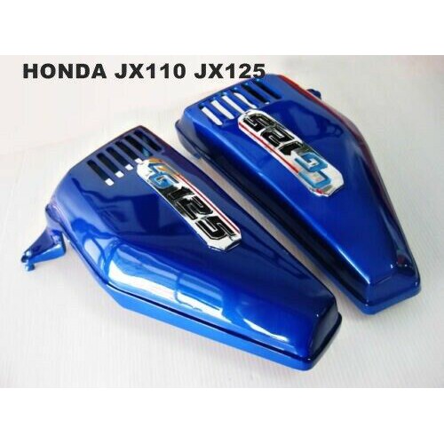 SIDE COVER SET “BLUE” with LOGO For HONDA JX110 JX125 CG110 CG125 // ฝากระเป๋าข้าง สีน้ำเงิน มีโลโก้