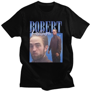 เสื้อยืดวินเทจเสื้อยืด ผ้าฝ้าย 100% พิมพ์ลายกราฟฟิค Robert Pattinson 90s สีดํา สไตล์วินเทจ โอเวอร์ไซซ์ สําหรับผู้ชาย ผู้