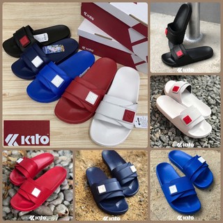 kito  AH83 รองเท้าแตะสวม สีดำ/กรม/น้ำเงิน/ขาว/แดง