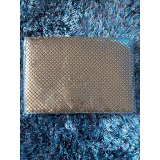 paco rabanne lady million gold metal clutch bag