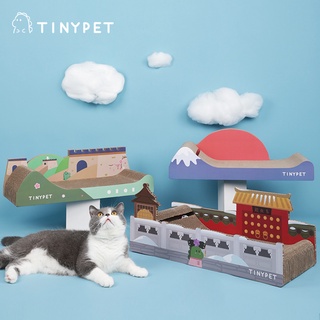 TINYPET Landmark Board แท่นลับเล็บ บ้านกล่องแมว ลังกระดาษ รูปทรงสถานที่สำคัญ สำหรับลับเล็บแมว หรือเป็นที่นอน แต่งบ้านดี