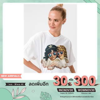 ADIDAS เสื้อยืดแขนสั้น หญิง FIORUCCI GRAPHIC TEE แท้ สี WHITE