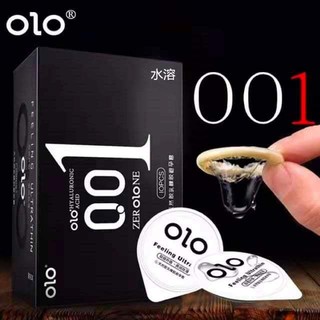 ถุงยางอนามัย OLO กลิ่นช็อกโกแลต บาง 0.01 มม. 10 ชิ้น / 1 กล่อง CONDOM OLO 0.01 MM SIZE 52 MM.