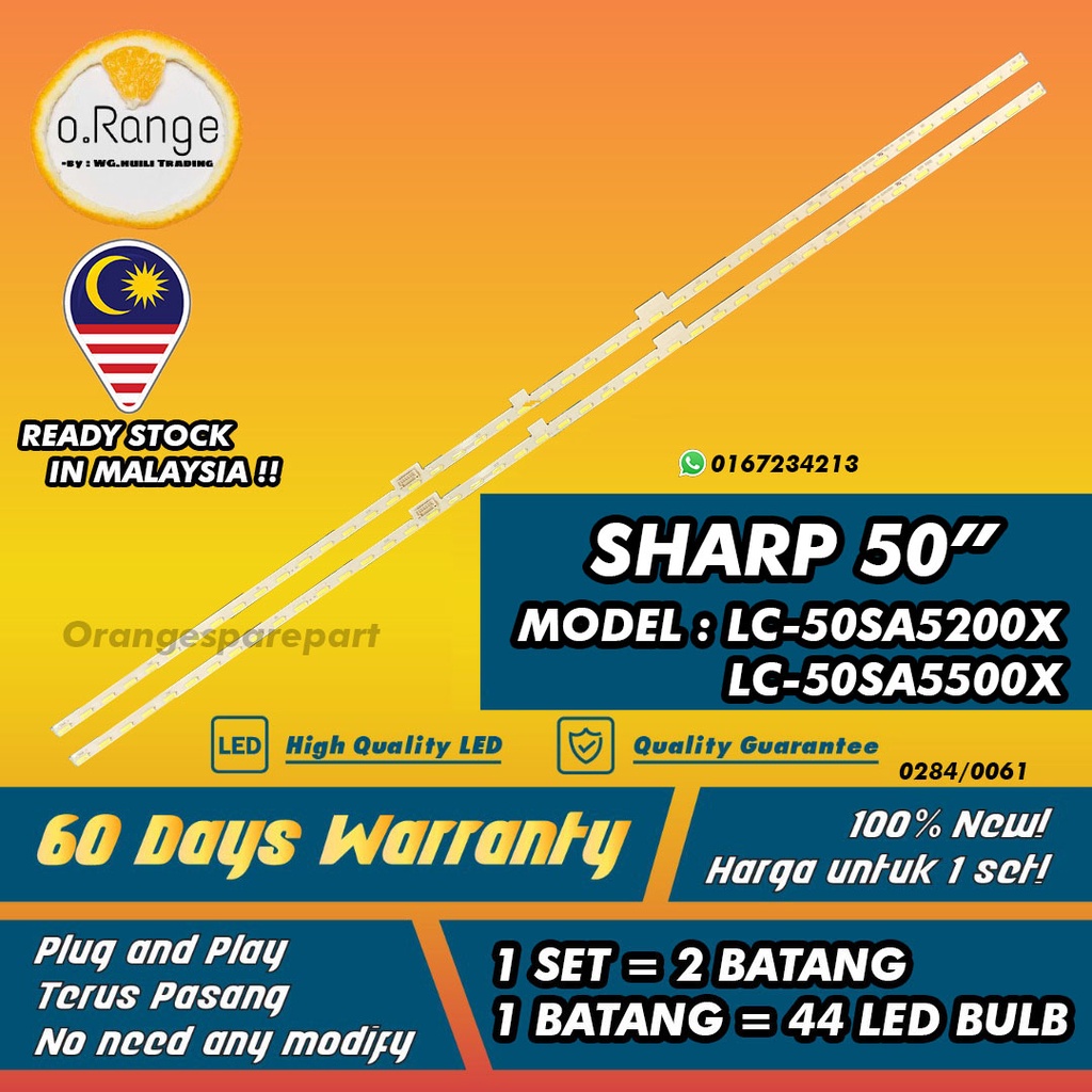 / SHARP LC-50SA5200X LC-50SA5500X 50" LED TV BACKLIGHT 50 INCH LC-50SA5200 LC-50SA5500 LC50SA5200X L