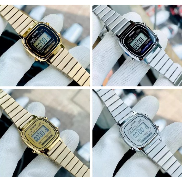 แท้ Cmg Casio รุ่น LA670 LA690 วิทเทจ series LA-670 LA670W LA670-9D ประกันศูนย์ไทย 1 ปี(LA670WEGB-1B)