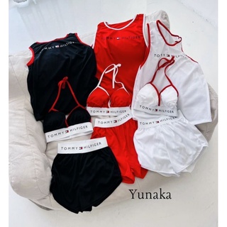 ชุดเซ็ท บิกินี่ Set Bikini 3 ชิ้น สุดคุ้ม เสื้อกล้าม เสื้อบรา กางเกงขาสั้น เข้าชุดกัน ชุดไปทะเล ต้องมีจ้า